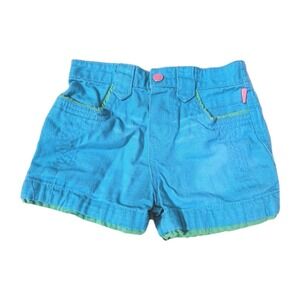Miniville Toddler Girl's Shorts Colorful Bold Fun Blue Green Pink Accent Size 3T